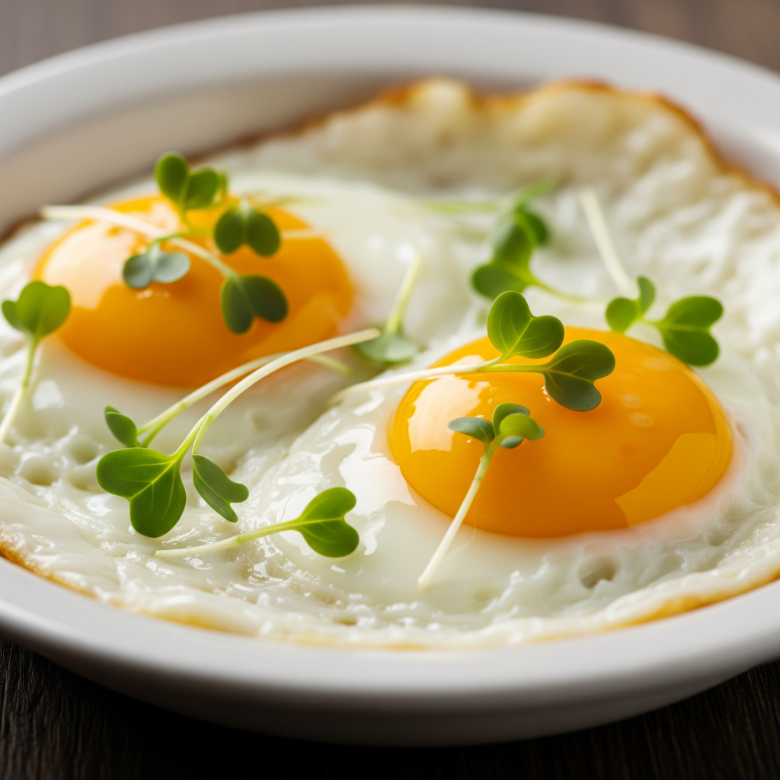 Sunny Side Eggs with Microgreens