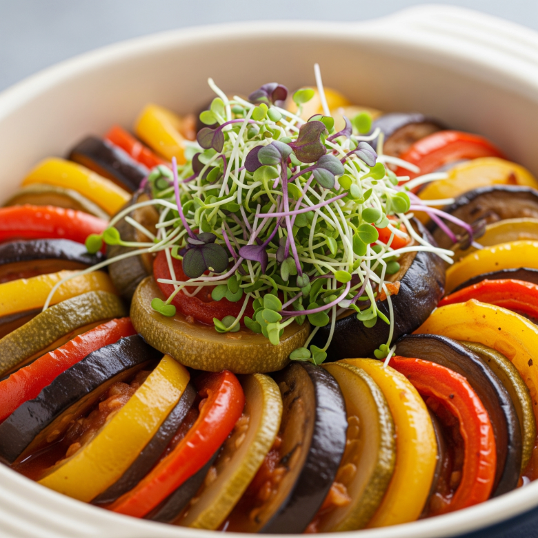 Ratatouille with Microgreens