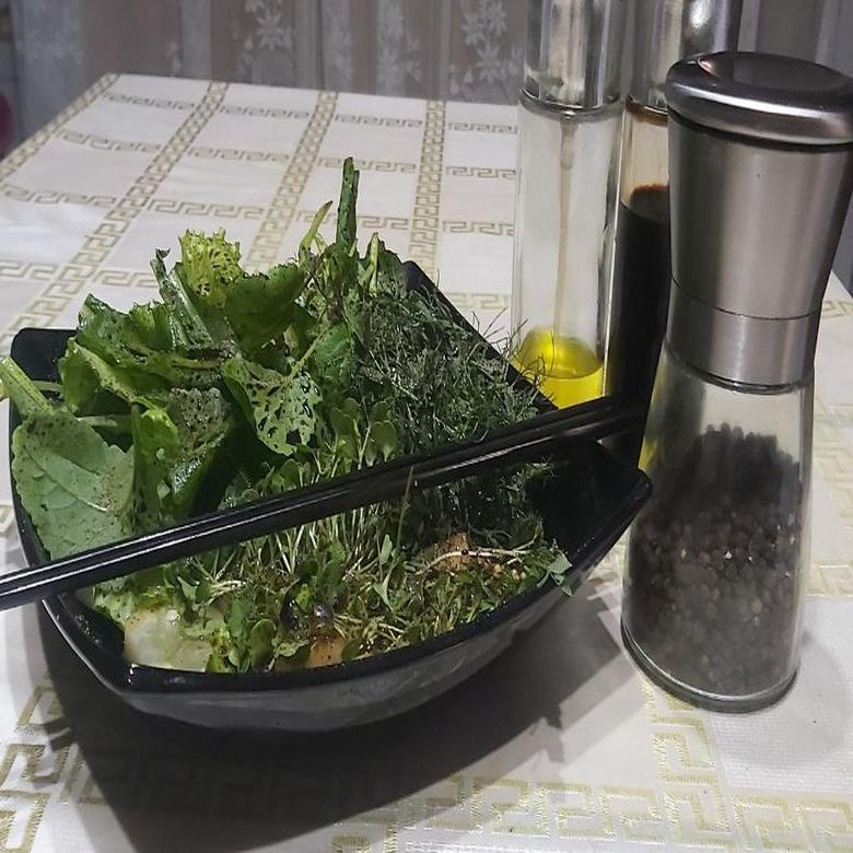 Peppery Microgreens Salad with Oil & Herbs